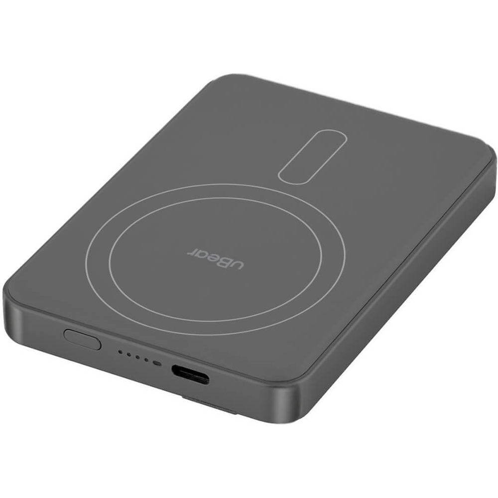 PB09BL5000-PDM Внешний аккум. uBear Backup Magnetic Power bank 5000mAh, PD20W, цвет: черный